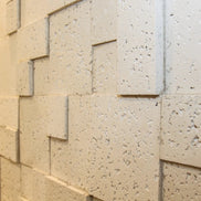 Castle Mosaïque De Travertin En Pierre Tendre - Blanc Cassé 120×60cm
