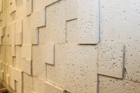 Castle Mosaïque De Travertin En Pierre Tendre - Blanc Cassé 120×60cm
