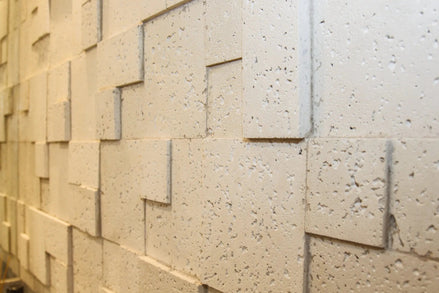 Castle Mosaïque De Travertin En Pierre Tendre - Blanc Cassé 120×60cm