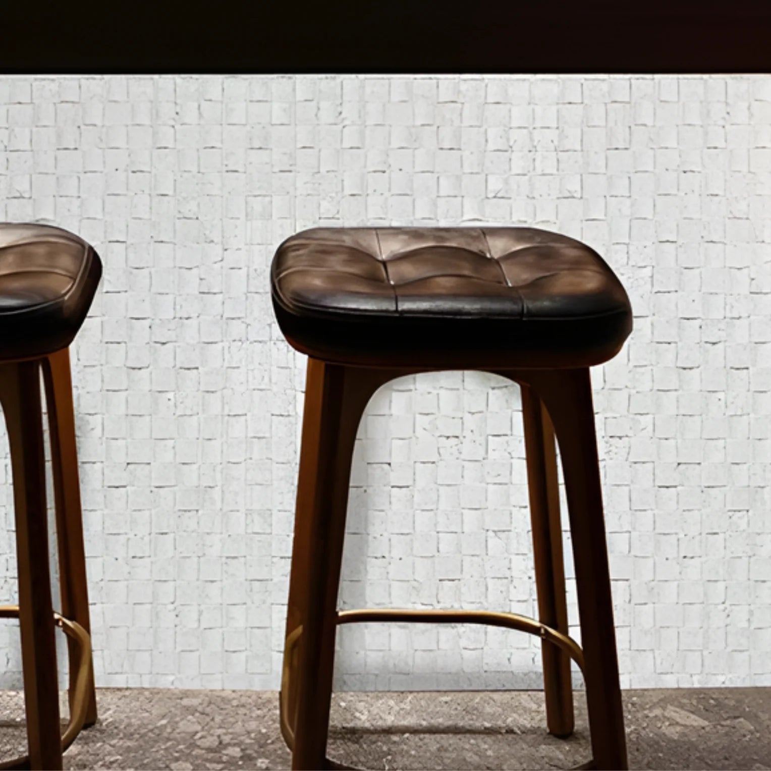 CUBIK Blocs De Mosaïque En Pierre Tendre » - Blanc Cassé 120×60cm