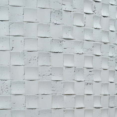 CUBIK Blocs De Mosaïque En Pierre Tendre » - Blanc Cassé 120×60cm
