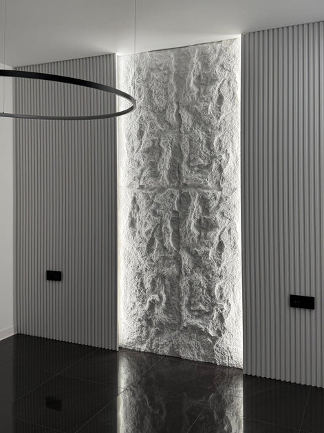 RAW Roche De Montagne Épaisse En PU - 1# Blanc 120×60cm