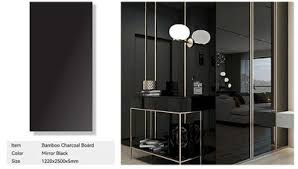 Mirrora Panneau Miroir En Placage De Bois (Wpc) - Miroir Noir 122×244cm