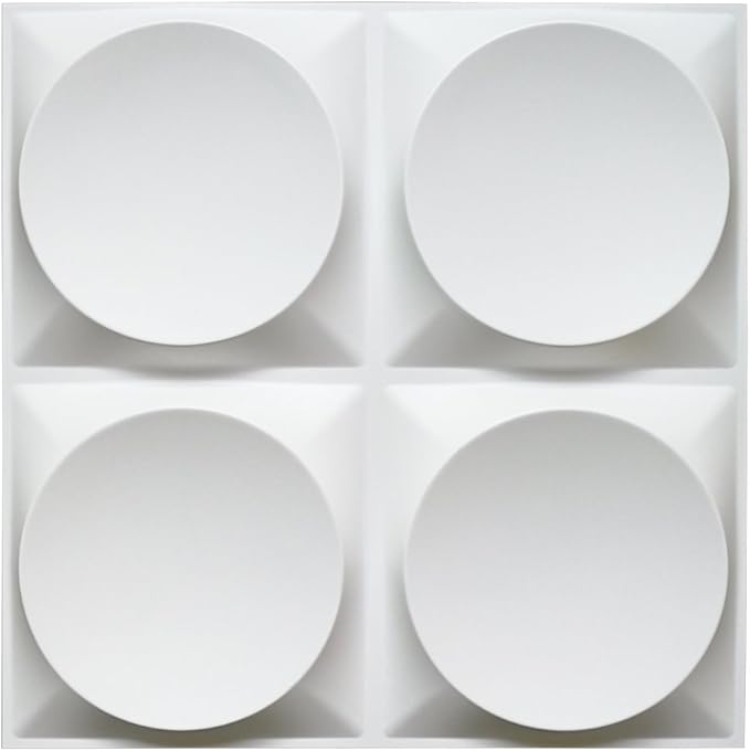 Lot de 4 plaques 3D PVC D027 — 50×50cm