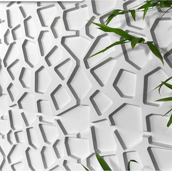 Lot de 4 plaques 3D PVC D067 — 50×50cm