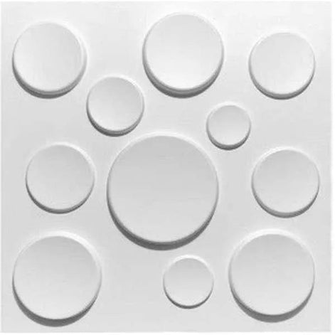 Lot de 4 plaques 3D PVC D083 — 50×50cm