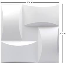 Lot de 4 plaques 3D PVC D163 — 50×50cm