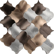 Mosaic Arabesque Argent / Cuivre / Anthracite — 277×280mm