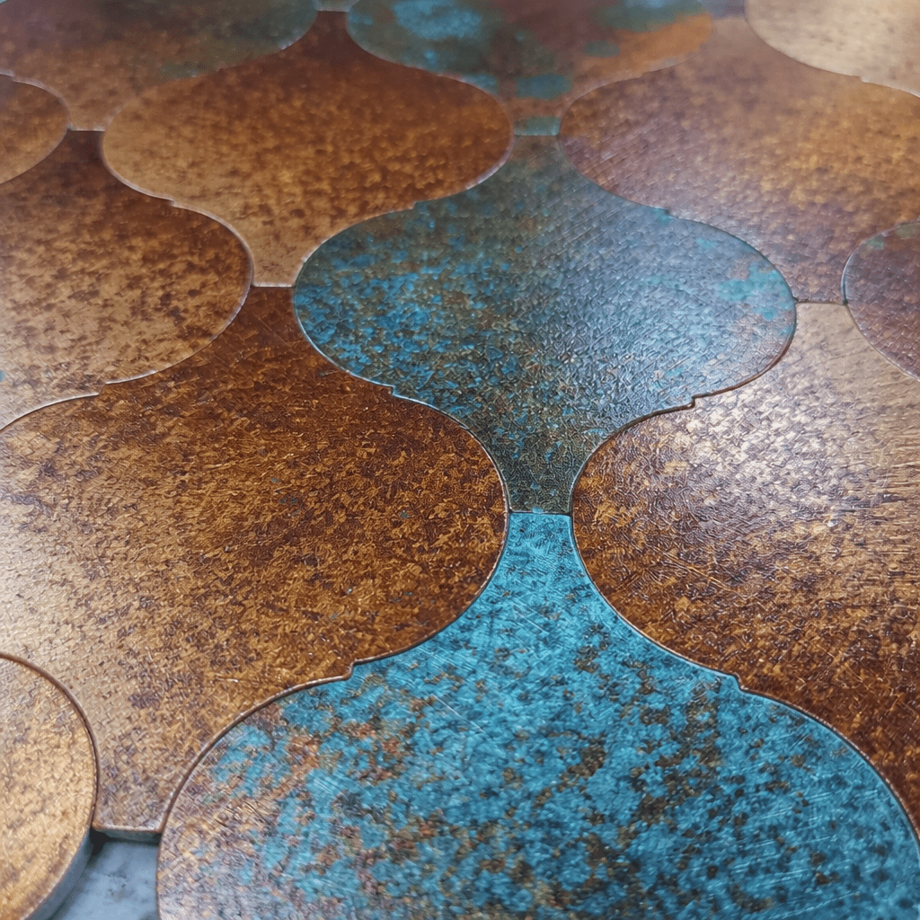 Mosaic Arabesque OCEAN DE Cuivre — 252×256mm