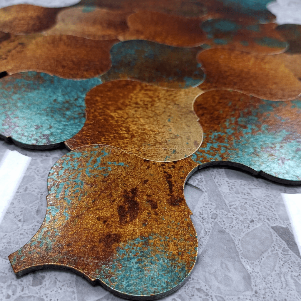 Mosaic Arabesque OCEAN DE Cuivre — 252×256mm