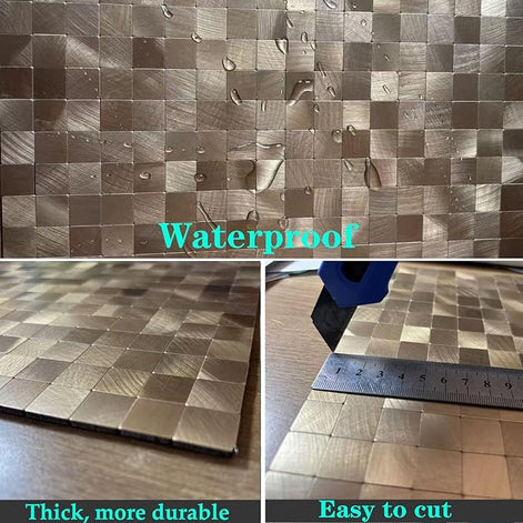 Mosaic Carré OR Brossé — 300×300mm
