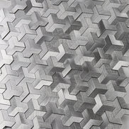 Mosaic Chevron Y Argent — 303×280mm