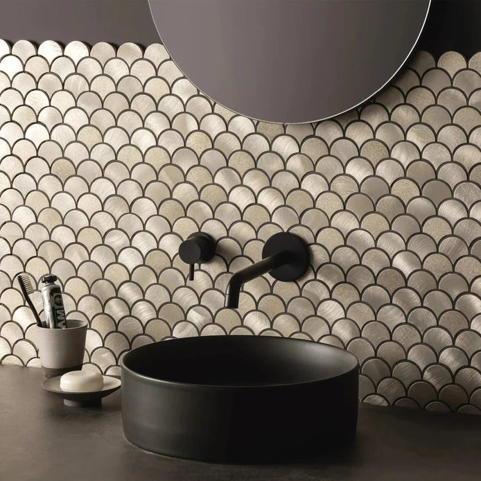Mosaic Ecaille OR Brossé — 275×270mm