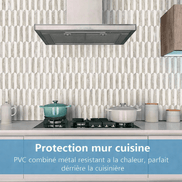 Mosaic Eventail Allongé BLANC ROSE Or/Marbré — 266×300mm