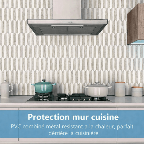 Mosaic Eventail Allongé BLANC ROSE Or/Marbré — 266×300mm