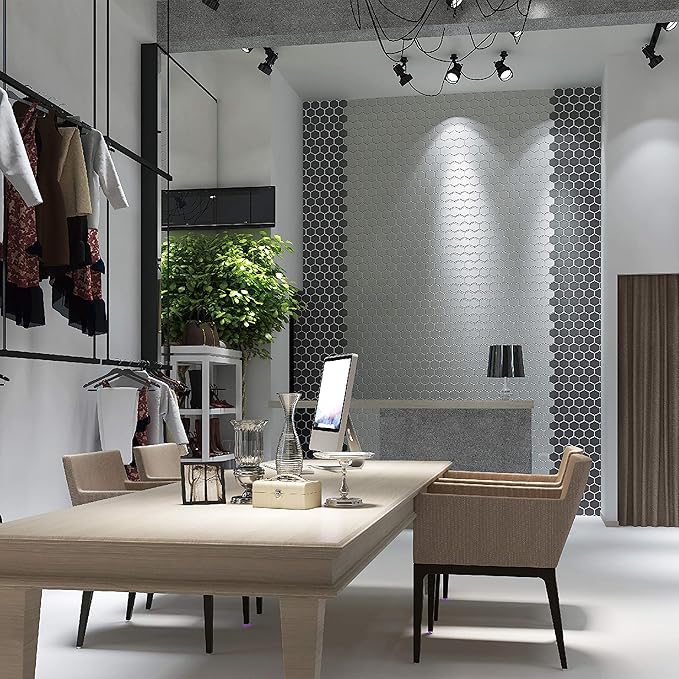 Mosaic HEXA Graphite 3D GRIS MAT — 260×300mm