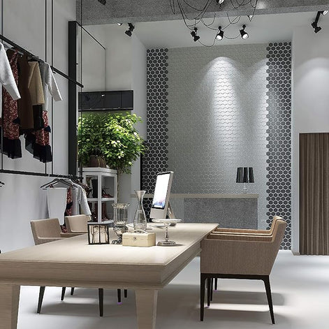 Mosaic HEXA Graphite 3D GRIS MAT — 260×300mm