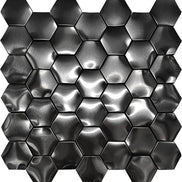 Mosaic HEXA Graphite 3D NOIR MAT — 260×300mm
