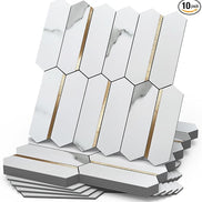 Mosaic Hexagone Allongé Contour OR — 277×273mm
