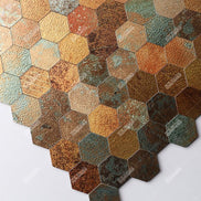 Mosaic Hexagone OCEAN DE Cuivre — 288×292mm