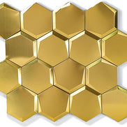 Mosaic Hexagone OR / Miroir — 264×304mm