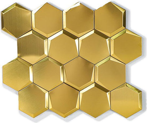 Mosaic Hexagone OR / Miroir — 264×304mm