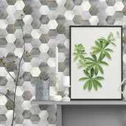 Mosaic Losange GRIS Brossé — 296×298mm