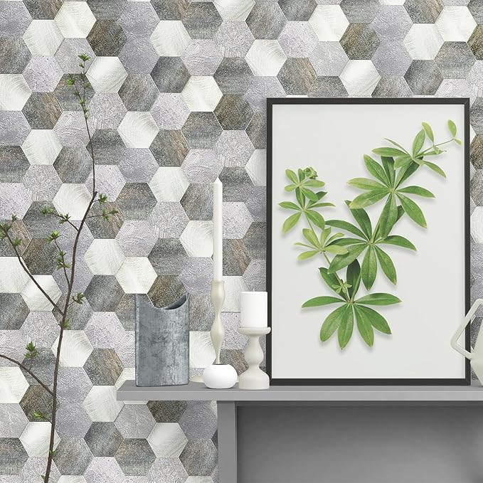 Mosaic Losange GRIS Brossé — 296×298mm