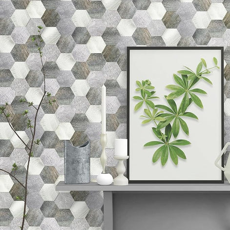 Mosaic Losange GRIS Brossé — 296×298mm