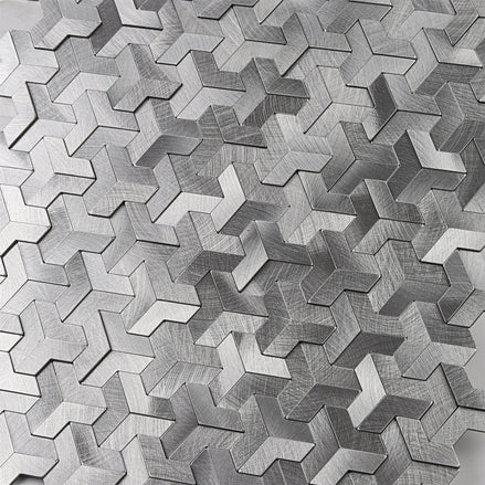 Mosaic MINI Chevron Y Argent — 303×280mm