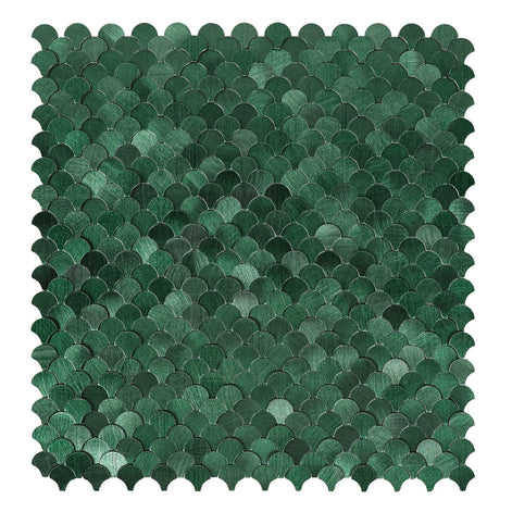 Mosaic MINI Ecaille VERT Brossé — 288×298mm