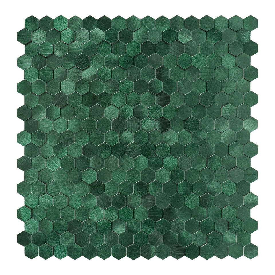 Mosaic Pentagone VERT SAPIN — 295×305mm