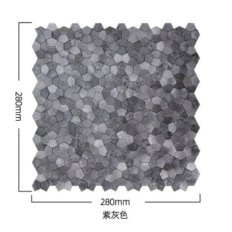 Mosaic Polygone GRIS Foncé — 282×282mm