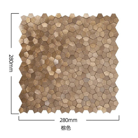 Mosaic Polygone Marron Foncé — 282×282mm