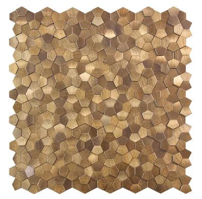 Mosaic Polygone Marron Foncé — 282×282mm