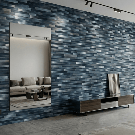 Mosaic RECT Degradé GRIS / NOIR — 288×294mm