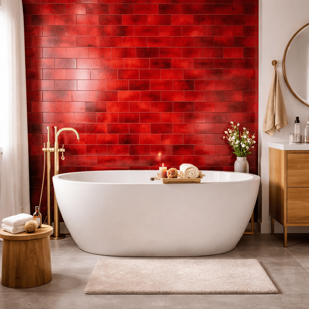 Mosaic RECT Degradé ROUGE / NOIR — 288×294mm