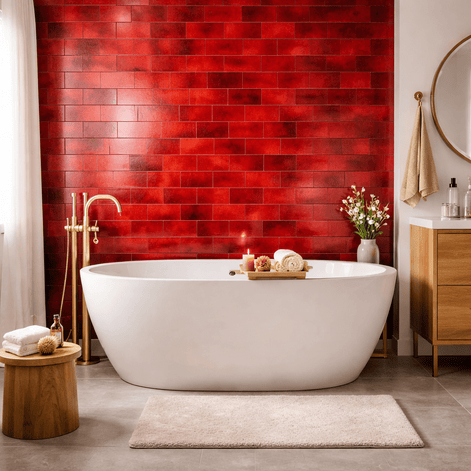 Mosaic RECT Degradé ROUGE / NOIR — 288×294mm
