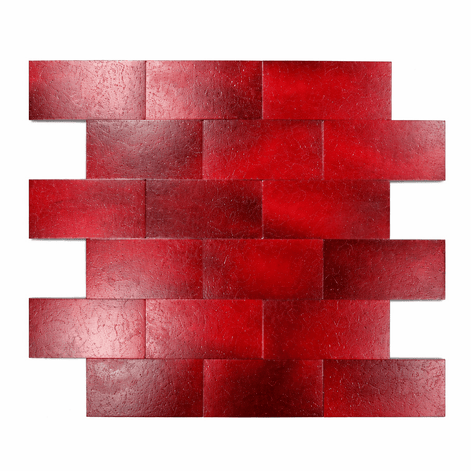 Mosaic RECT Degradé ROUGE / NOIR — 288×294mm