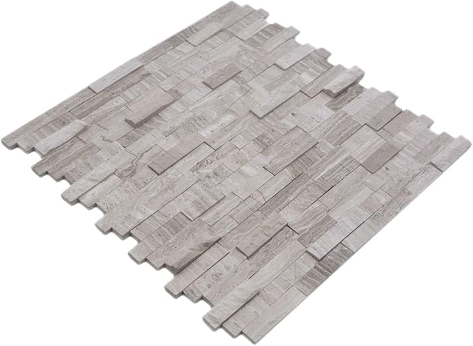 Mosaic RECT Travertin GRIS PERLE — 275×298mm