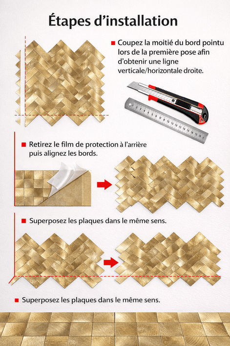 Mosaic Rectangle OR Brossé — 255×318mm