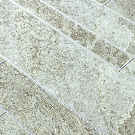 Mosaic Pierre Murale GRIS Givré — 296×298mm