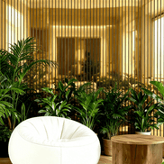 Panneau mural acoustique Gold 60×260 cm