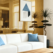 Panneau mural acoustique Gold 60×260 cm