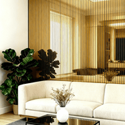 Panneau mural acoustique Gold 60×260 cm