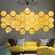 Panneau mural acoustique hexagonal Gold 80×65,5 cm