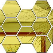 Panneau mural acoustique hexagonal Gold 80×65,5 cm