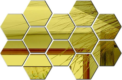 Panneau mural acoustique hexagonal Gold 80×65,5 cm