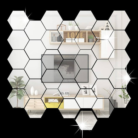 Panneau mural acoustique hexagonal Silver 80×65,5 cm