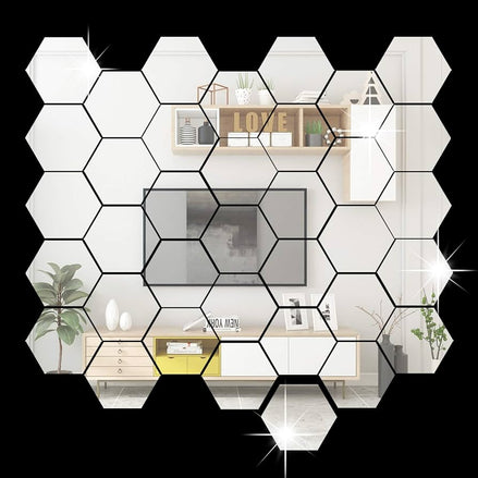Panneau mural acoustique hexagonal Silver 80×65,5 cm